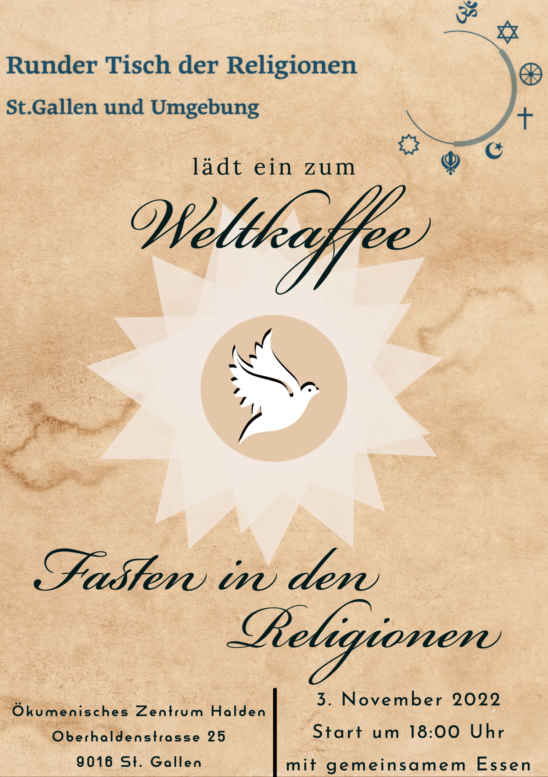 Weltkaffee zum Thema Fasten in St. Gallen