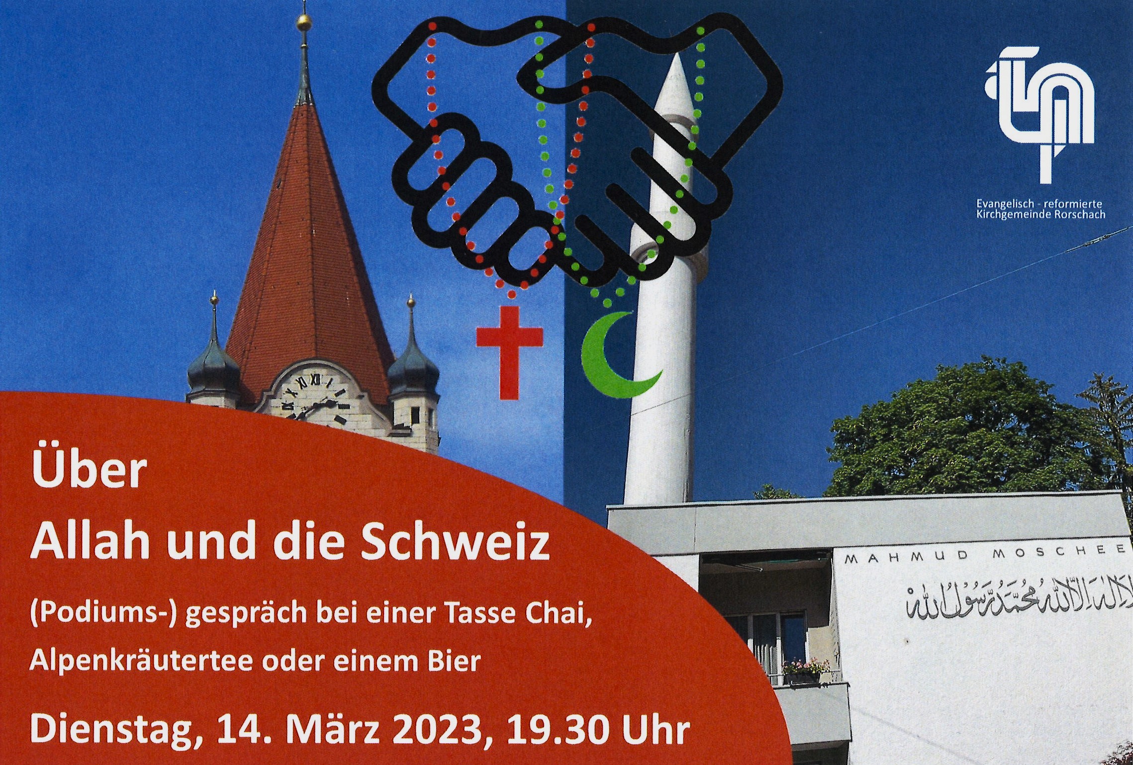 Podiumsgespräch: Über Allah und die Schweiz bei einer Tasse çay, Alpenkräutertee oder (alkoholfreiem) Bier